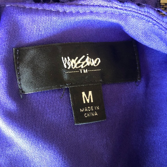 MOSSIMO LADIES V NECK ZIP BACK UNIQUE TEXTURE ROYAL BLUE US SIZE M - Picture 9 of 9